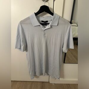 Vince Men’s light blue size small pima cotton polo